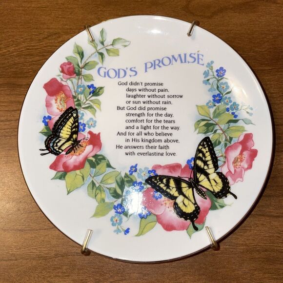 Gods Promise Porcelain Collectors Plate Heirloom Editions by Paula Hanger Incl - Picture 1 of 14